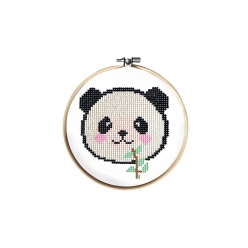 kit diamond painting panda tambour a broder strass