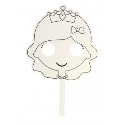 masque princesse a decorer batonnet inclus x 4 pcs