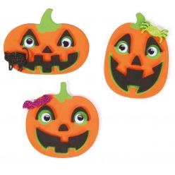 pack citrouille halloween mousse et stickers 75 x 8 cm x 30 pcs