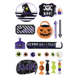 sticker epoxy halloween 13 a 9 cm x 21 pcs