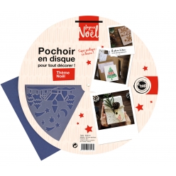 pochoir en disque 25 cm noel motifs assortis 85 cm