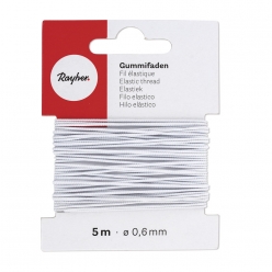 fil elastique 06 mm blanc 5 m