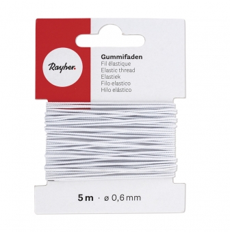 fil elastique 06 mm blanc 5 m