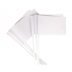 drapeaux en carton sur tige a colorier 10x16 cm 20 pieces