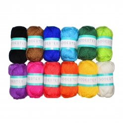 pelote de laine 100 acrylique 12 couleurs vives 25g