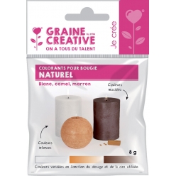 colorants solides pour bougie 3 couleurs naturel