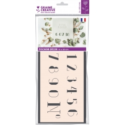 pochoir deco 12x20 cm chiffre n3