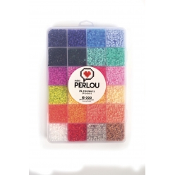 valisette perles a repasser mini perlou 24 couleurs
