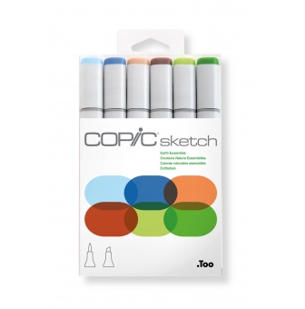 set copic sketch marqueurs manga 6 couleurs natures essentielles