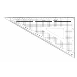 equerre de coupe graduee 60bord acier patin antiglisse 30 cm