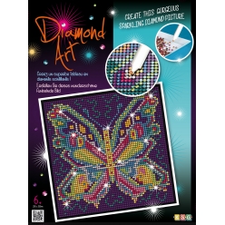 tableau sequin art strass et diamants papillon