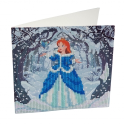 carte a diamanter strass crystal art princesse 18 cm