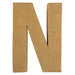 alphabet en papier mache 15 cm lettre n