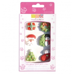 decoration pour buche de noel pere noel