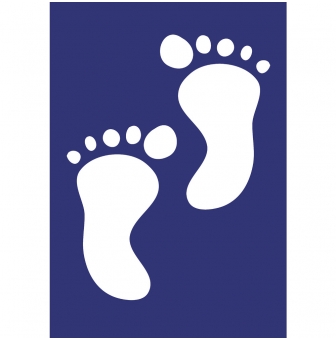 pochoir my style petits pieds de bebe a5