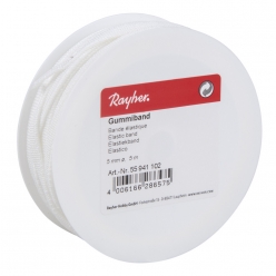 fil elastique blanc plat 5 mm rouleau 5 m