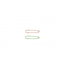 epingle a nourrice corail et vert 55 cm 2 pieces