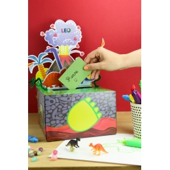 urne anniversaire enfant a assembler dinosaure et volcan 205 cm