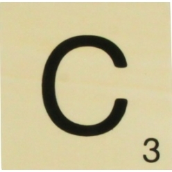 grande lettre en bois facon scrabble 10 cm lettre c
