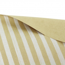 papier cadeau a rayures kraft et blanc 2 x 070m