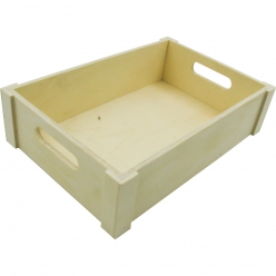 plateau en bois solide et haut avec 2 poignees 30x20 cm