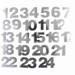 sticker chiffre de l avent argente 5 cm 24 pieces