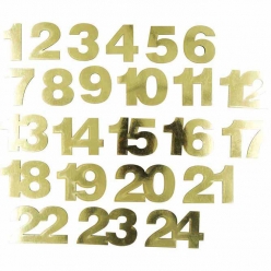 sticker chiffre de l avent dore 5 cm 24 pieces