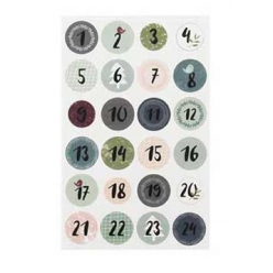 sticker chiffres pour calendrier de l avent 3 cm 24 pieces