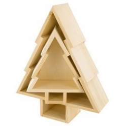 sapin en bois gigogne hauteur max 28 cm 2 pieces