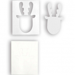 carte double shaker renne carte a paillette 14cm