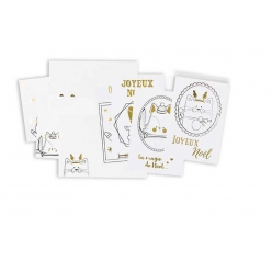 carte et enveloppe a colorier dore metallique 4 pieces