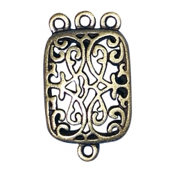 pendentif antique filigrane rectangle