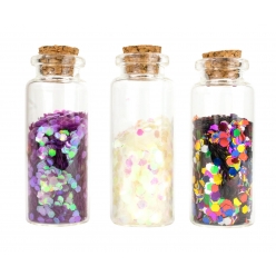 fiole de paillettes iridescentes 18g 3 pieces