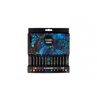 posca pencil pochette de 12 couleurs
