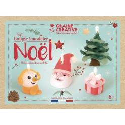 kit bougie a modeler pour enfant noel