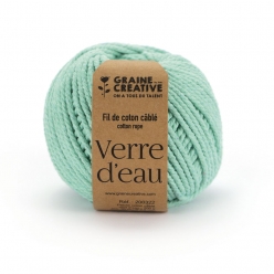 fil de coton cable vert d eau ideal pour macrame frange et knot