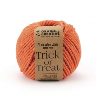 fil de coton cable potiron ideal pour macrame frange et knot