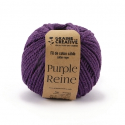 fil de coton cable violet ideal pour macrame frange et knot