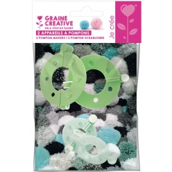 appareil a pompons 35 et 55 mm 2 pieces