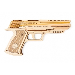 maquette en bois vintage ugears pistolet wolf 01 62 pieces