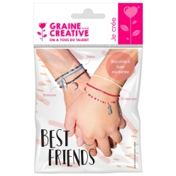 kit bracelets perles rocailles breloque best friends