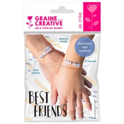 kit bracelets perles rocailles alphabet best friends