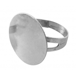 bague plateau 2cm argente
