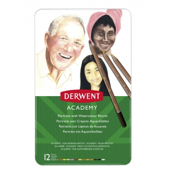 crayons couleur aquarellables derwent academy x12 teintes chair