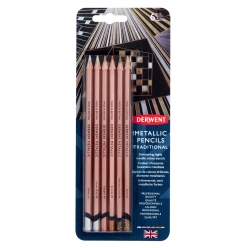 crayons de couleur derwent metallic x6 traditionnelles
