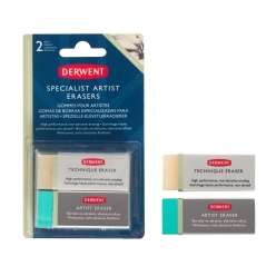 gomme pour artiste derwent 2 pieces