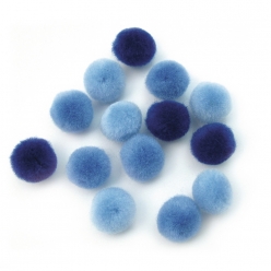 pompons decoratifs bleu