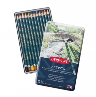 crayons de couleur derwent artists boite x12