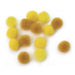 pompons decoratifs jaune