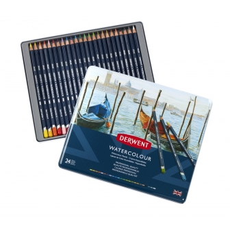boite de crayons couleur aquarellables 24 pieces